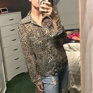 Forever 21 Animal Print Blouse